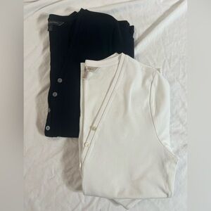 NWOT Lot (2) Black and White Upscale Long sleeve T-shirts.  Sz S